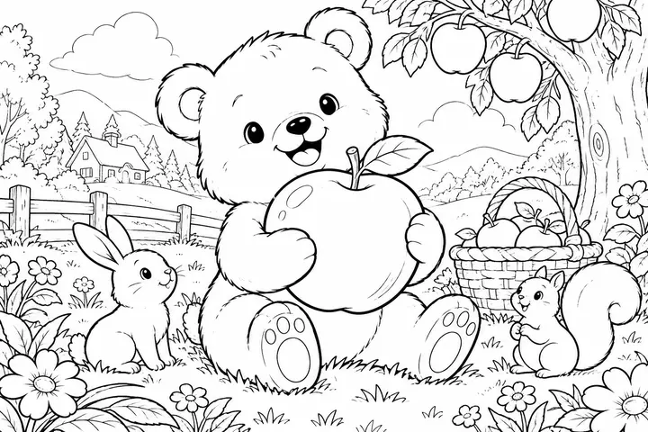 儿童涂色页创作：黑白线稿提示词与留白设计